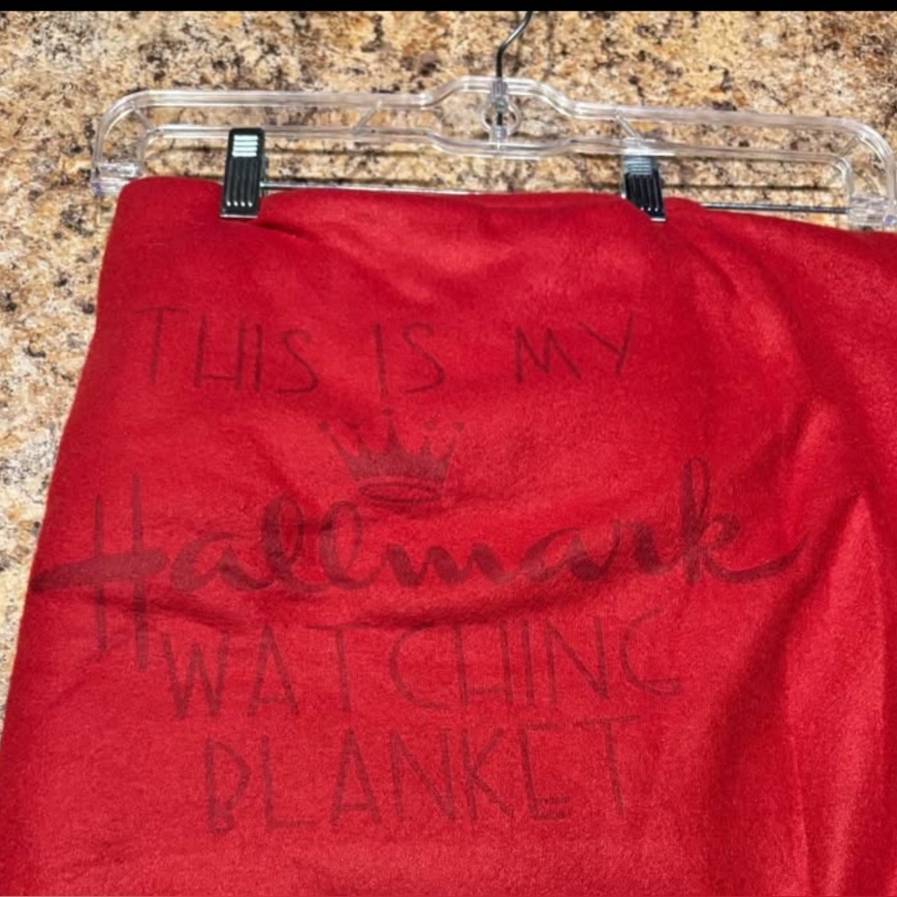 Red Hallmark Watching Blanket